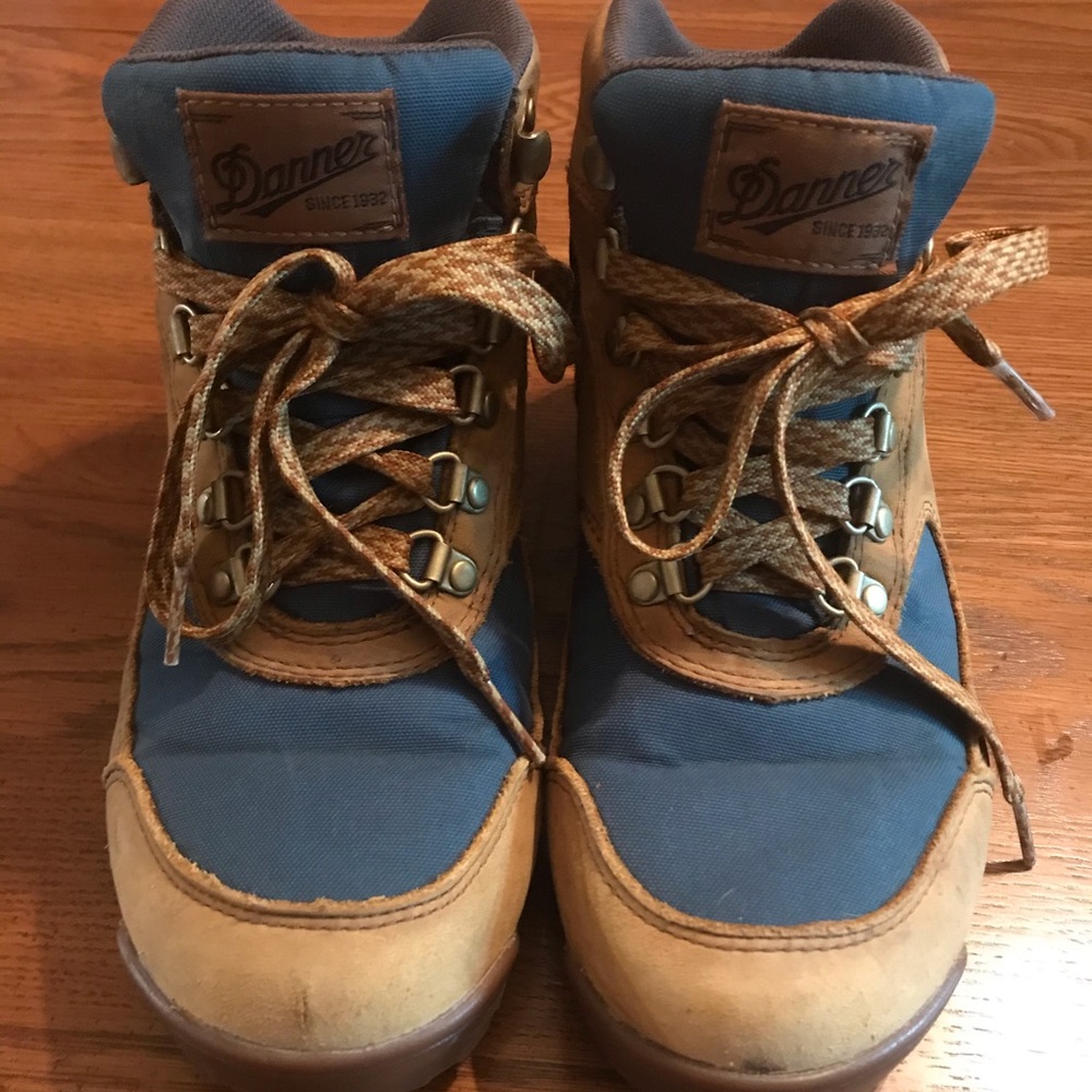 Danner Brown/Teal Waterproof Hiking Boots